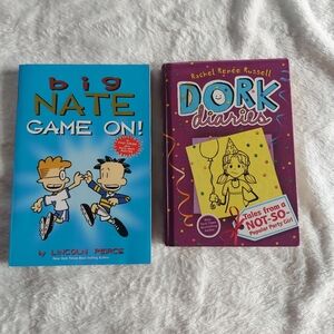 **3 Listings $20**                  Books- Big Nate Game On and Dork Diaries